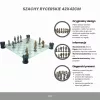 Set sah Mayer Chess MC-6061, sticlă și rășină, înălțime 8 cm