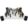Set sah Mayer Chess MC-6069, sticlă și rășină, înălțime 8,5 cm, stil clasic
