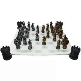   Set sah Mayer Chess MC-6069, sticlă și rășină, înălțime 8,5 cm, stil clasic