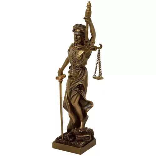 Figurina Themis Giftdeco MC-90184, rasina cu finisaj bronz, 20 cm