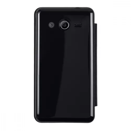Husa pentru Samsung Galaxy Core 2, Piele ecologica, Negru, 22205.01