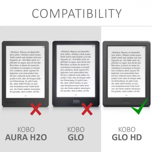 Husa pentru Kobo Glo HD / Touch 2.0, Piele ecologica, Multicolor, 34348.01