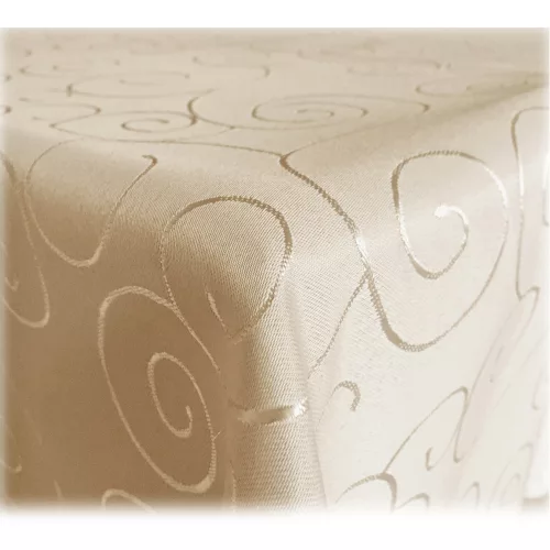 Fata de masa cu ornament Jemidi, 110 x 220 cm, Crem, Poliester, 55264.16.06