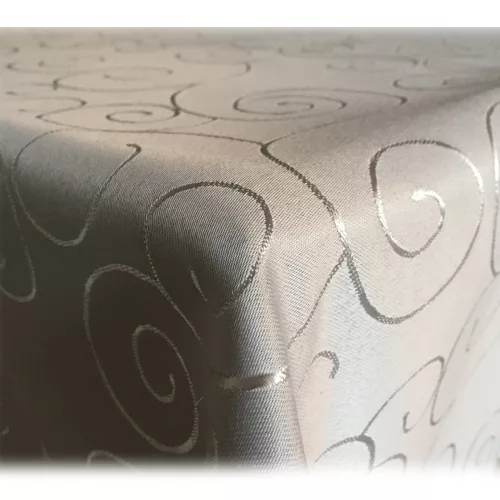 Fata de masa rotunda cu ornament Jemidi, 180 cm, Maro, Poliester, 55264.25.23