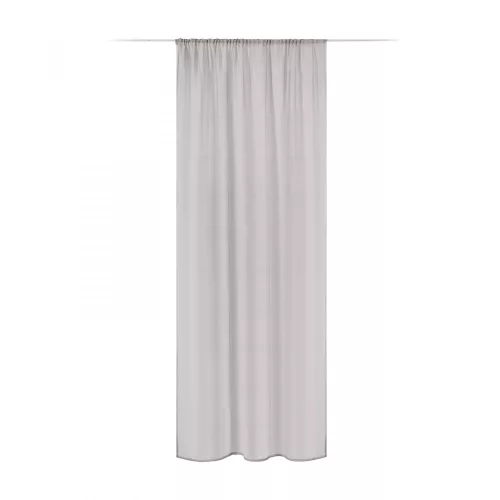 Draperie CottonLook cu rejansa Jemidi, 140 x 245 cm, Gri, Poliester, 55268.15