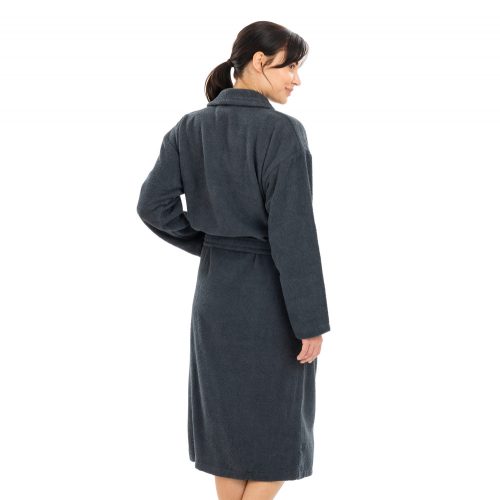 Halat de baie unisex Homelevel, M, Gri, Bumbac organic, 54845.73.2