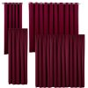 Draperie cu rejansa Jemidi, 140 x 245 cm, Bordo, Poliester, 55276.13.01