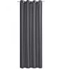 Draperie opaca Stella cu inele Jemidi, 140 x 175 cm, Gri, Poliester, 55283.19.02