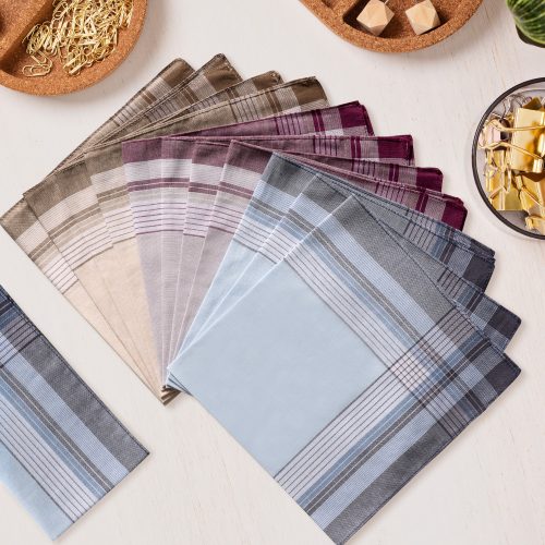 Set 12 Batiste de panza Jemidi, 40 x 40 cm, Multicolor, Bumbac, 55059.11