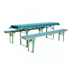 Set Fata de masa si 2 huse pentru banci Jemidi, 70 x 240 cm, Turcoaz, Poliester / Bumbac, 55321.23.02