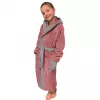 Halat de baie pentru copii Homelevel, 176, Roz / Gri, Bumbac organic, 54864.33.41