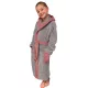 Halat de baie pentru copii Homelevel, 128, Gri / Roz, Bumbac organic, 54864.20.37