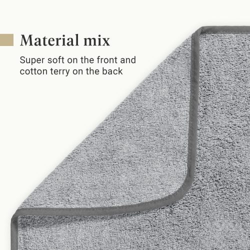 Prosop de plaja Homelevel, 200 x 200 cm, Gri, Bumbac organic, 54899.22