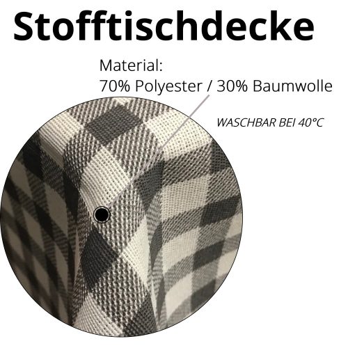 Fata de masa Jemidi, 135 x 225 cm, Albastru, Poliester / Bumbac, 55317.32.02