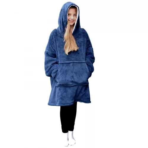 Hanorac pentru copii Sherpa Jemidi, XL, Albastru, Poliester, 55412.04