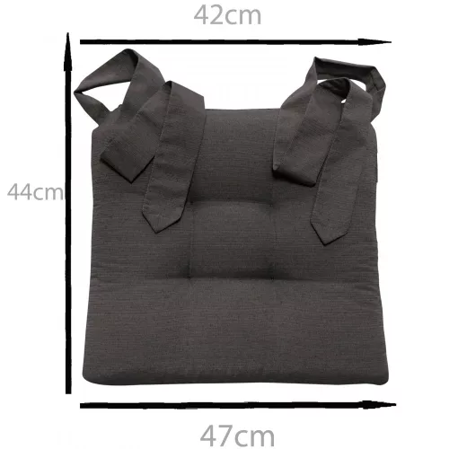 Perna Home pentru scaun cu panglica Homelevel, 42 x 46 cm, Roz, Poliester / Bumbac, 55197.110