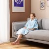 Poncho de baie pentru copii Homelevel, 6-9 ani, Albastru, Bumbac organic, 54976.42
