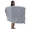 Prosop de sauna unisex Homelevel, 100 x 180 cm, Gri, Bumbac organic, 54937.03
