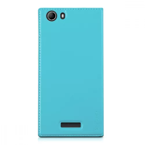 Husa pentru Wiko Ridge Fab, Piele ecologica, Albastru, 32189.23