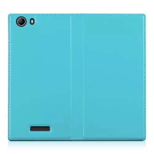 Husa pentru Wiko Ridge Fab, Piele ecologica, Albastru, 32189.23