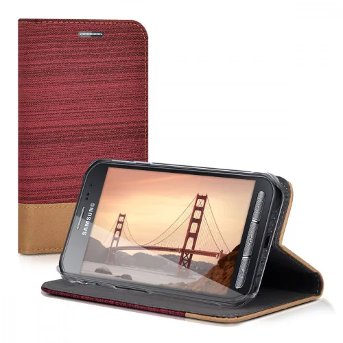 Husa pentru Samsung Galaxy Xcover 3, Textil, Rosu, 38237.20