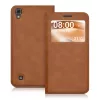 Husa pentru LG X Power, Piele ecologica, Maro, 39814.83