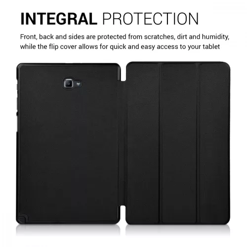 Husa pentru Samsung Galaxy Tab A 10.1 (S-Pen) (2016), Piele ecologica, Negru, 40444.01