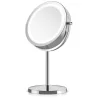 Oglinda Cosmetica cu suport, Iluminare LED, marire 5x, reglabila, 41188