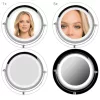 Oglinda Cosmetica cu suport, Iluminare LED, marire 5x, reglabila, 41188