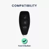 Husa Cheie Auto pentru Ford - 3 Butoane - Keyless Go, Silicon, Negru, 41621.01