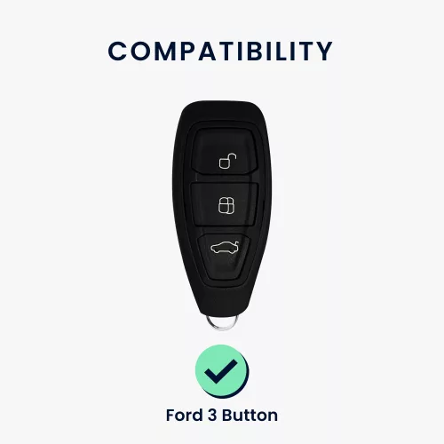 Husa Cheie Auto pentru Ford - 3 Butoane - Keyless Go, Silicon, Negru, 41621.01