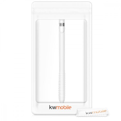 Husa de protectie pentru Apple Pencil (1. Gen), Kwmobile, Alb, Silicon, 42271.02