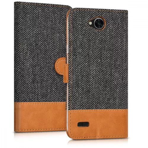 Husa pentru LG X Power 2, Textil, Maro, 41196.02