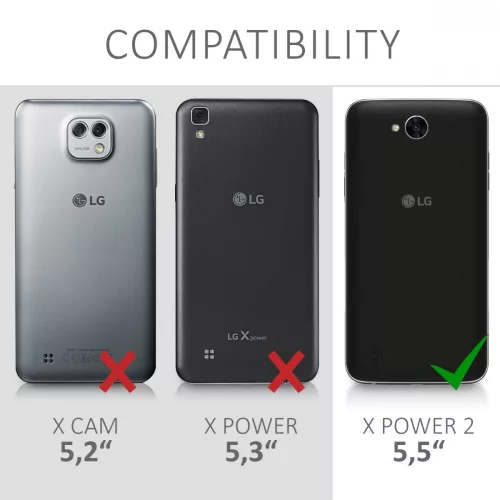 Husa pentru LG X Power 2, Textil, Maro, 41196.02