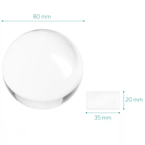 Glob de sticla cu sport Navaris pentru fotografii/ decor, 80 mm, 42864