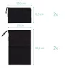 Set 7 huse de depozitare pentru calatorie Navaris, Negru, 42954