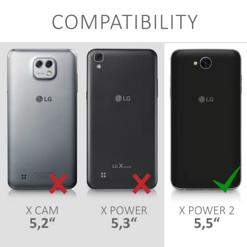 Husa pentru LG X Power 2, Piele ecologica, Negru, 43091.01
