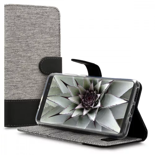Husa pentru Wiko View Prime, Textil, Gri, 43191.22