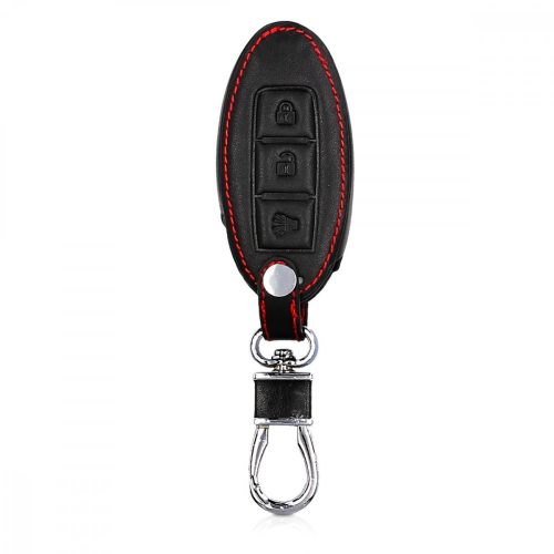 Husa Cheie Auto pentru Nissan - 3 Butoane, Piele ecologica, Negru, 43813.01
