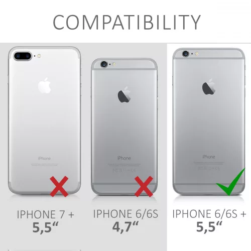 Husa pentru Apple iPhone 6 Plus / iPhone 6s Plus, Silicon, Negru, 44038.01