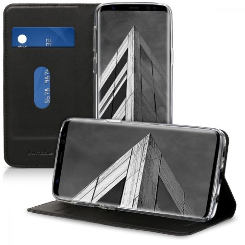 Husa pentru Samsung Galaxy S9, Piele ecologica, Negru, 44090.01