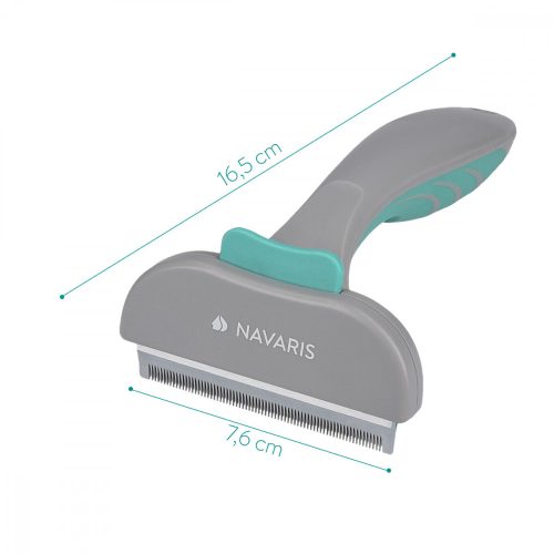 Perie Navaris pentru caini si pisici, Verde, Silicon, 44331