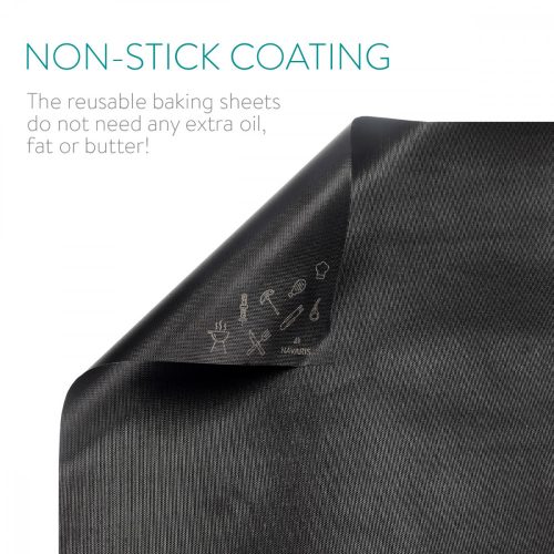 Set 3 Covorase antiaderente pentru gratar Navaris, Reutilizabil, 300 de grade Celsius, 44053.01