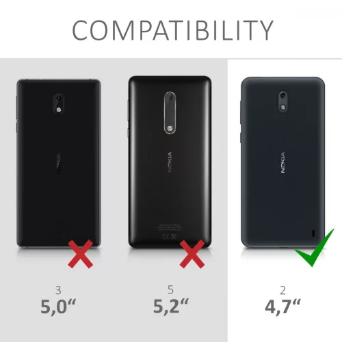 Husa pentru Nokia 2, Piele ecologica, Maro, 44513.02