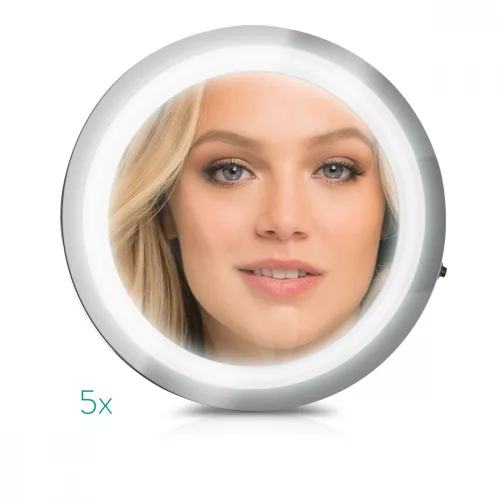 Oglinda Cosmetica cu ventuze, Iluminare LED, marire 5x, 44599.35