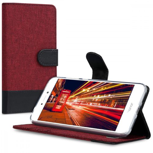 Husa pentru Huawei P9 Lite (2017), Textil, Rosu, 40893.04