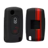 Husa Cheie Auto pentru Peugeot / Citroen - 2 Butoane, Silicon, Negru, 45652.01
