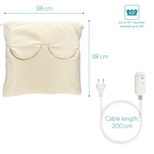 Perna electrica 2in1 cu incalzire pentru picioare, spate, gat, crem, 45831.01