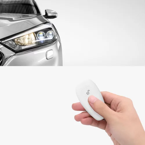 Husa Cheie Auto pentru Ford - 3 Butoane - Keyless Go, Silicon, Alb, 44708.04