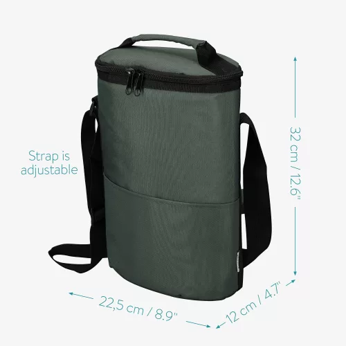 Geanta termica de vin cu curea reglabila, 32 x 29 cm, 46163.22